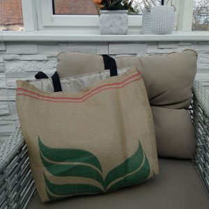 Jutová taška – Zelený list