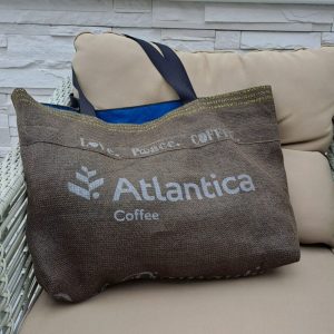 Jutová taška – Atlantica Coffe modrá