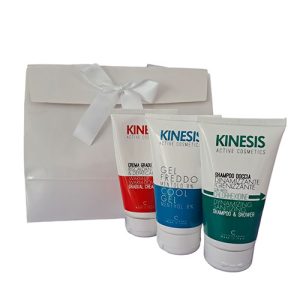 Dárkové balení produktů KINESIS pro sportovce - šampon, hřejivý a chladivý gel